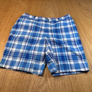 Lauren Ralph Lauren Shorts Womens 14 Blue Plaid Bermuda Preppy Golf